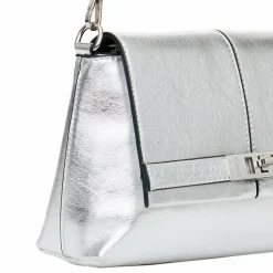 L.Credi Henkeltaschen<Pamela Schultertasche 26 cm silber