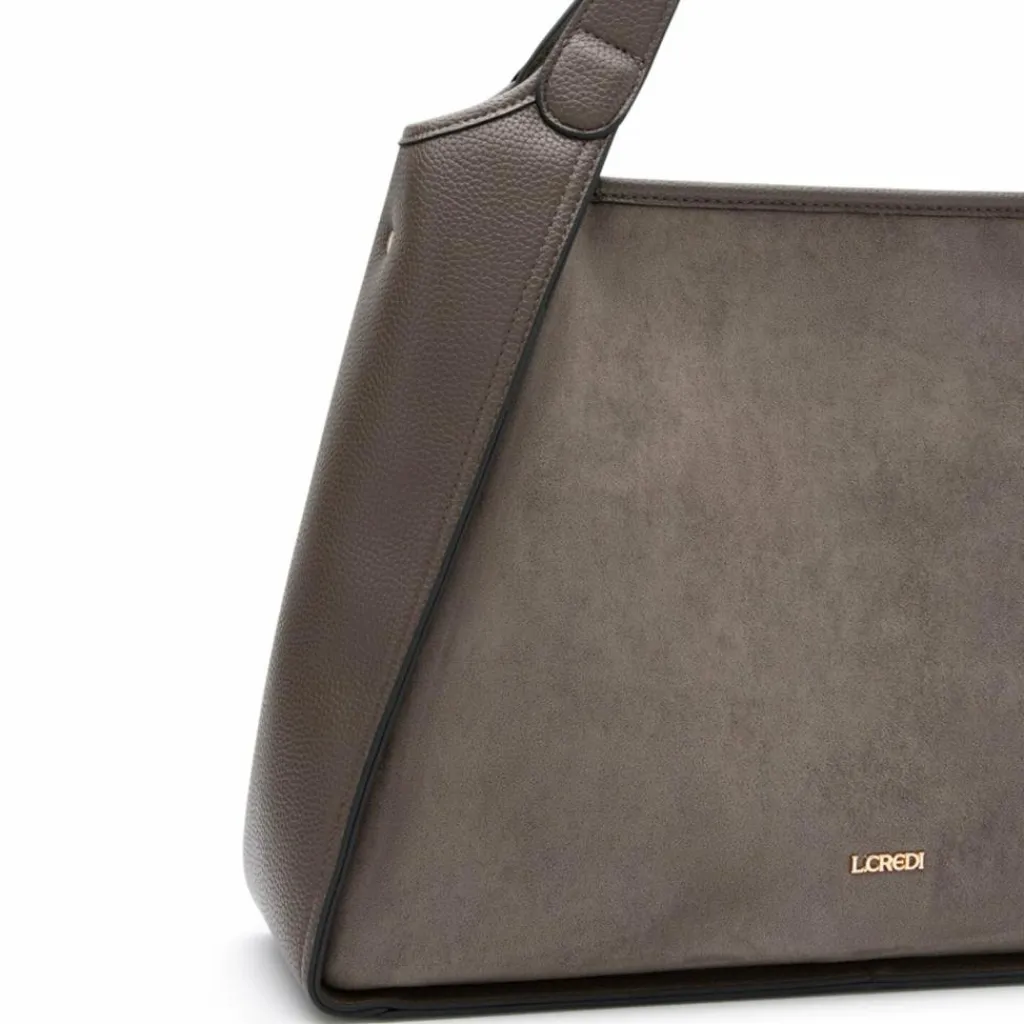 New L.Credi Pheline Shopper Tasche 40 cm dark taupe