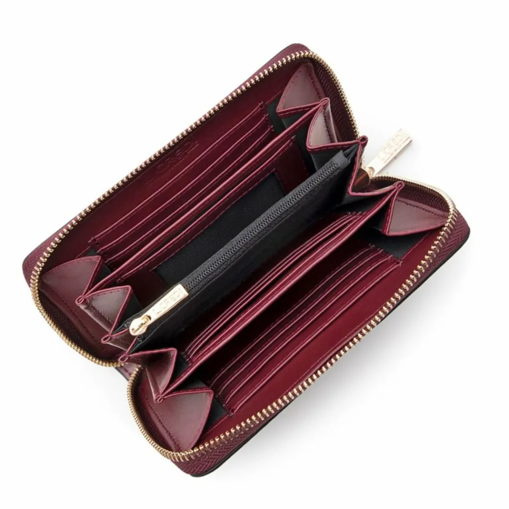 L.Credi Damengeldbörsen Querformat<Pinella Geldbörse 15.5 cm wine