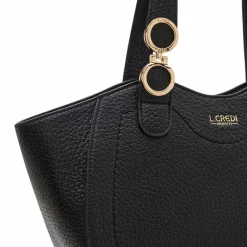 L.Credi Schultertaschen|Henkeltaschen<Pondria Schultertasche 33 cm schwarz