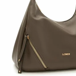 Outlet L.Credi Priscilla Schultertasche 33 cm dark taupe