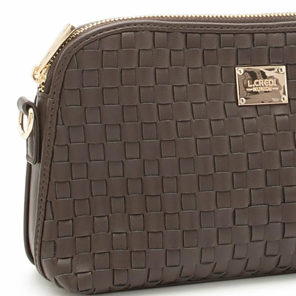 New L.Credi Radka Umhängetasche 23 cm chocolate