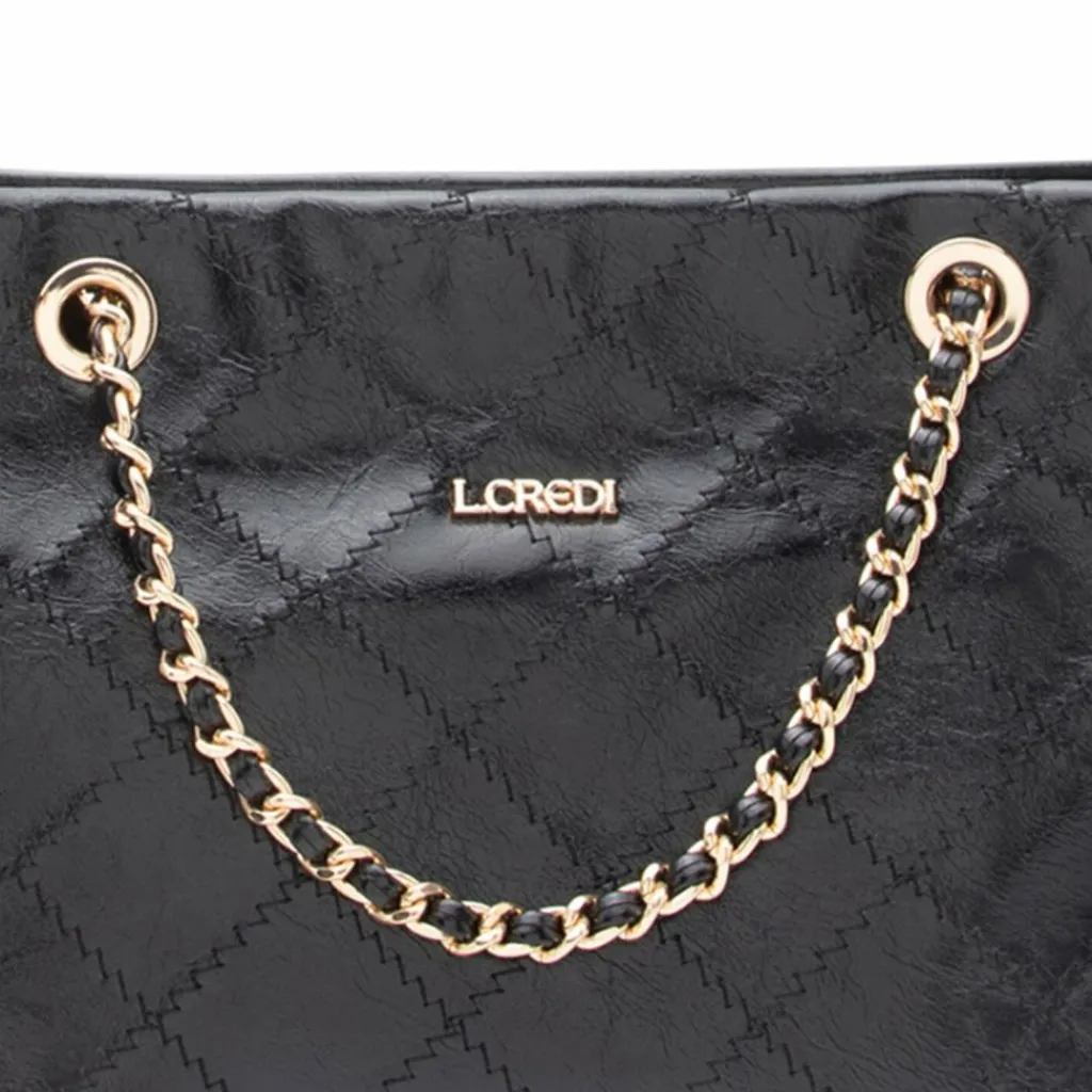 New L.Credi Remalia Shopper Tasche 27.5 cm schwarz