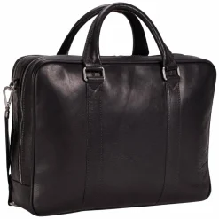 Leonhard Heyden Bergamo Aktentasche Leder 41 cm Laptopfach schwarz