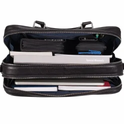 Leonhard Heyden Bergamo Aktentasche Leder 41 cm Laptopfach schwarz