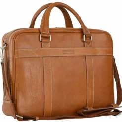 Hot Leonhard Heyden Bergamo Aktentasche Leder 41 cm Laptopfach hellbraun