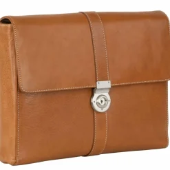 Leonhard Heyden Bergamo Aktenmappe Leder 37 cm Laptopfach hellbraun