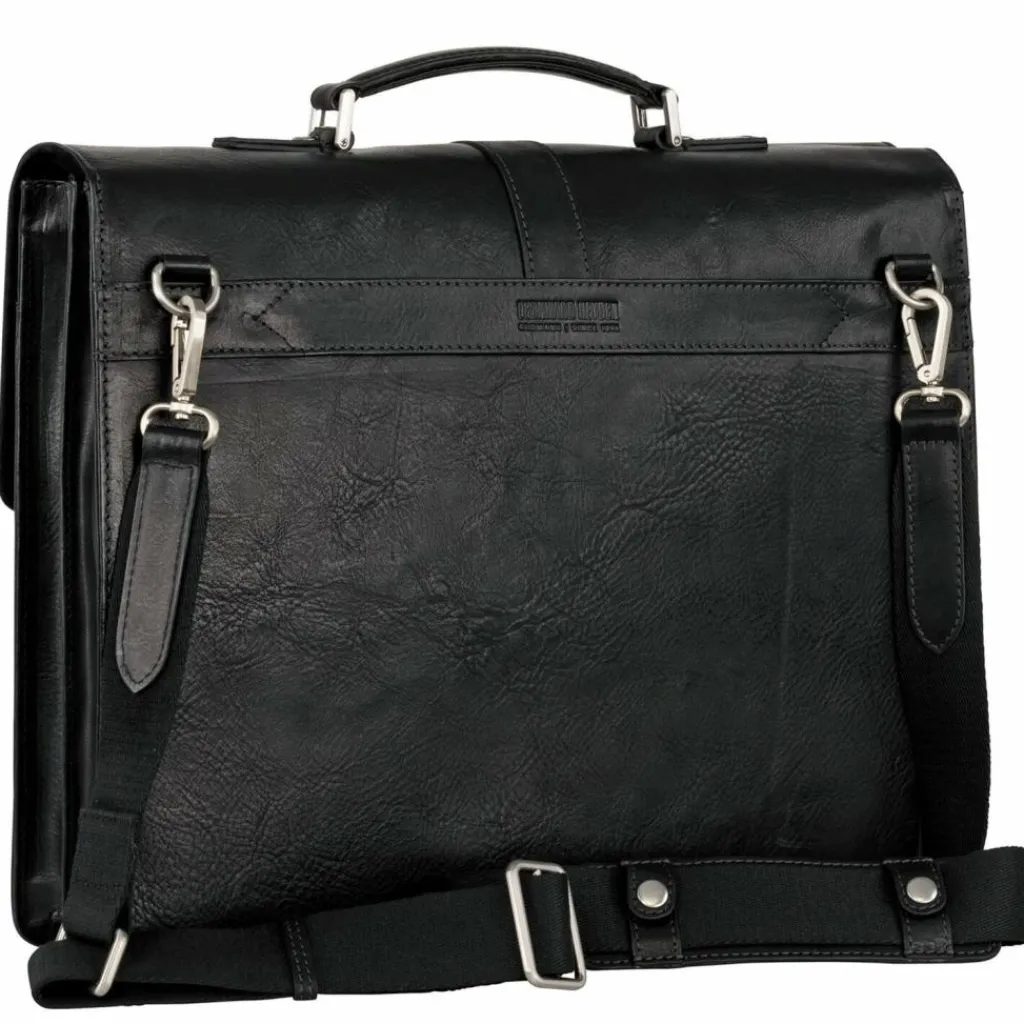 Best Leonhard Heyden Bergamo Aktentasche Leder 40 cm Laptopfach schwarz