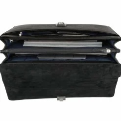 Best Leonhard Heyden Bergamo Aktentasche Leder 40 cm Laptopfach schwarz