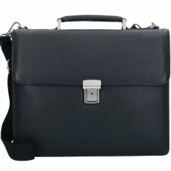 Best Leonhard Heyden Berlin Aktentasche Leder 38 cm Laptopfach schwarz