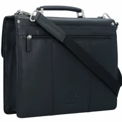 Best Leonhard Heyden Berlin Aktentasche Leder 38 cm Laptopfach schwarz