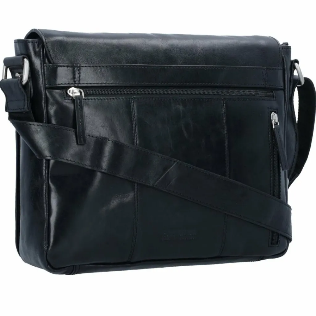 Online Leonhard Heyden Cambridge Messenger Leder 32 cm Laptopfach schwarz