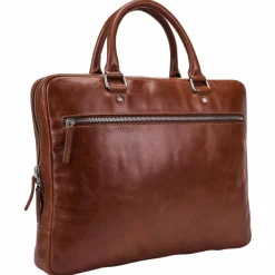 Leonhard Heyden Laptoptaschen|Aktentaschen<Cambridge Aktentasche Leder 37 cm Laptopfach cognac