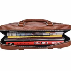 Leonhard Heyden Laptoptaschen|Aktentaschen<Cambridge Aktentasche Leder 37 cm Laptopfach cognac