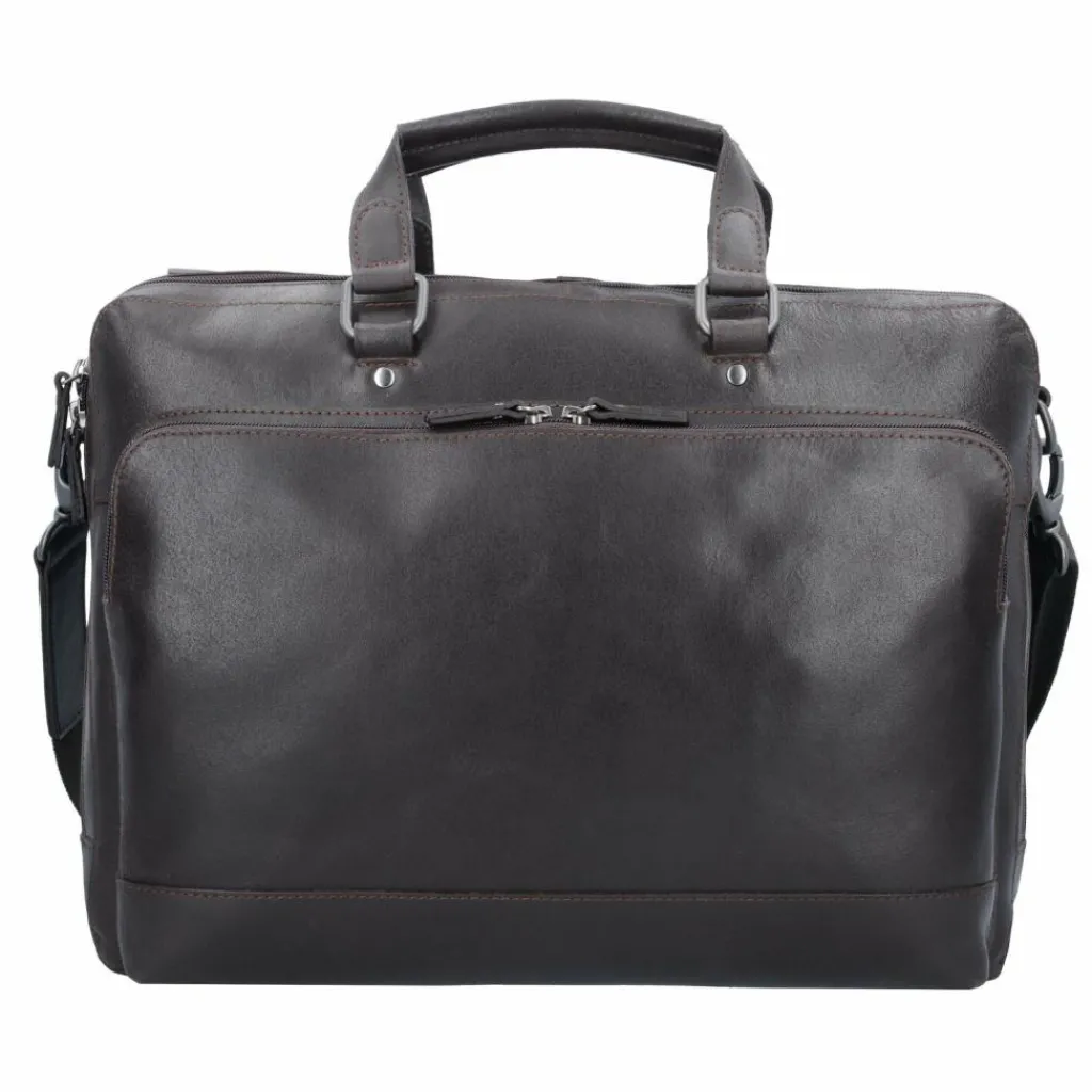New Leonhard Heyden Dakota Aktentasche Leder 40 cm Laptopfach braun