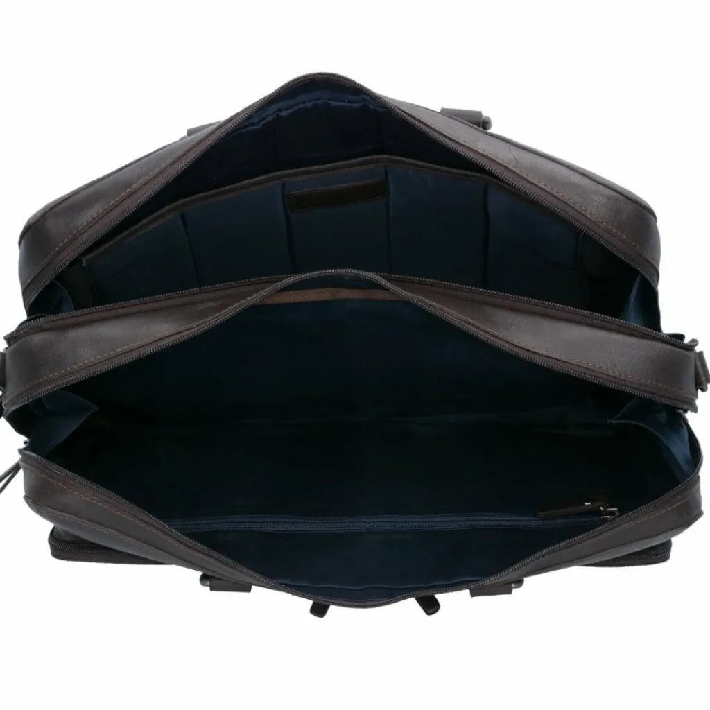 New Leonhard Heyden Dakota Aktentasche Leder 40 cm Laptopfach braun
