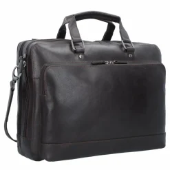 New Leonhard Heyden Dakota Aktentasche Leder 40 cm Laptopfach braun