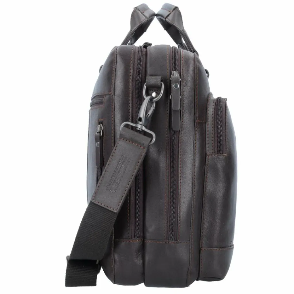 New Leonhard Heyden Dakota Aktentasche Leder 40 cm Laptopfach braun
