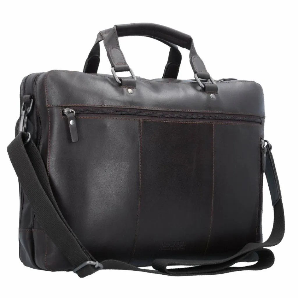 New Leonhard Heyden Dakota Aktentasche Leder 40 cm Laptopfach braun