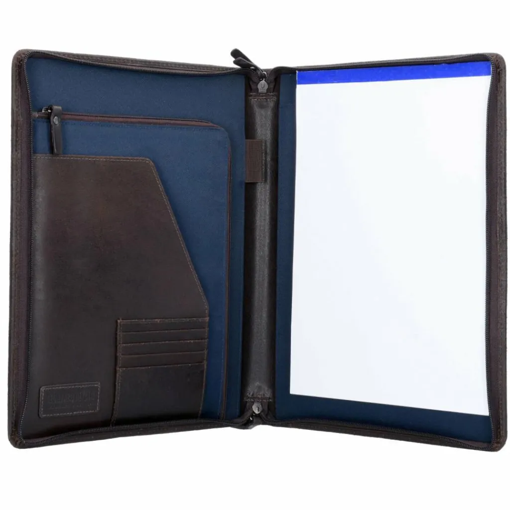 Leonhard Heyden Mappen Aller Art<Dakota Schreibmappe Leder 32 cm Laptopfach braun