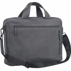 Hot Leonhard Heyden Den Haag Aktentasche Leder 40 cm Laptopfach grau