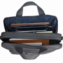 Hot Leonhard Heyden Den Haag Aktentasche Leder 40 cm Laptopfach grau