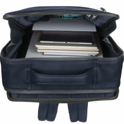 Leonhard Heyden Lederrucksäcke|Daypacks<Den Haag Rucksack 42 cm Laptopfach blau