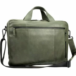 Leonhard Heyden Laptoptaschen|Aktentaschen<Den Haag Aktentasche Leder 40 cm Laptopfach oliv
