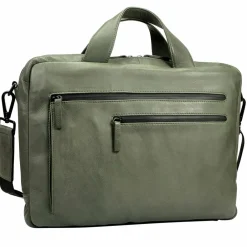 Leonhard Heyden Laptoptaschen|Aktentaschen<Den Haag Aktentasche Leder 38 cm Laptopfach oliv