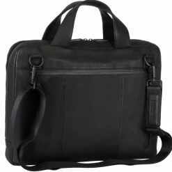 Outlet Leonhard Heyden Den Haag Aktentasche Leder 38 cm Laptopfach schwarz