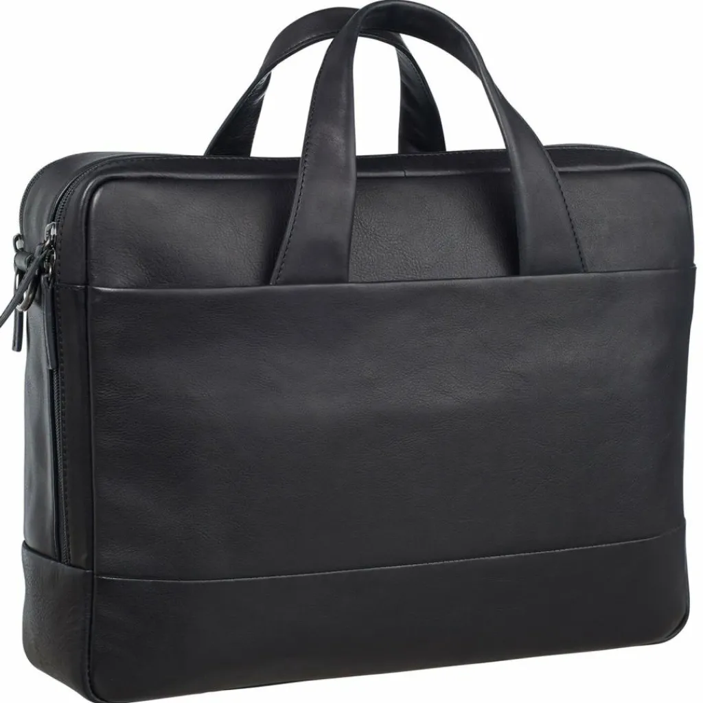 Leonhard Heyden Laptoptaschen|Aktentaschen<Hamburg Aktentasche Leder 40 cm Laptopfach schwarz