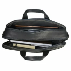 Leonhard Heyden Laptoptaschen|Aktentaschen<Hamburg Aktentasche Leder 40 cm Laptopfach schwarz