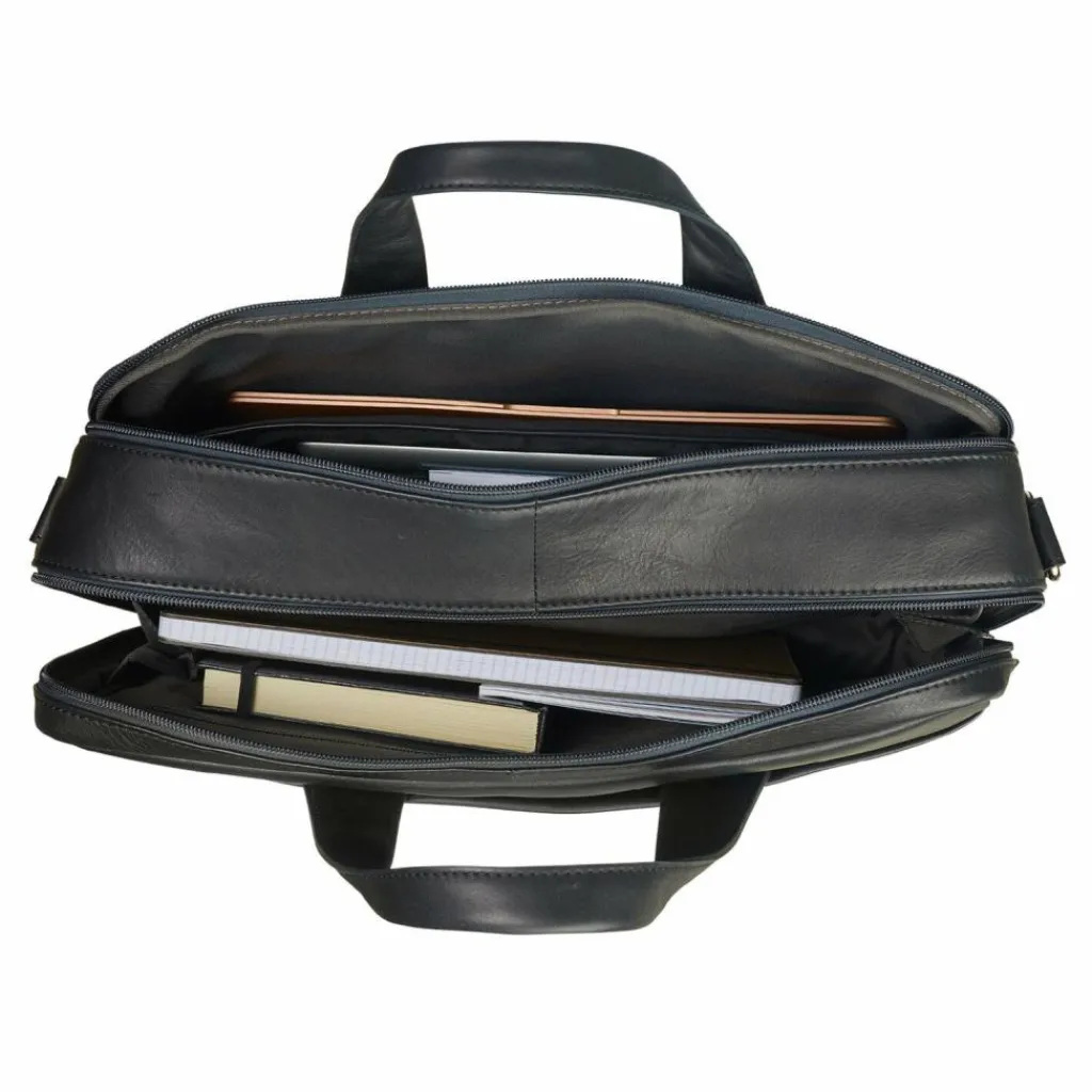 Leonhard Heyden Laptoptaschen|Aktentaschen<Hamburg Aktentasche Leder 40 cm Laptopfach schwarz