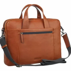New Leonhard Heyden Hamburg Aktentasche 38 cm Laptopfach cognac