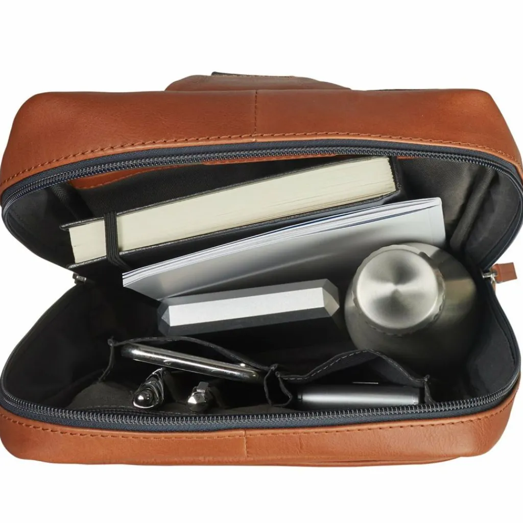 Discount Leonhard Heyden Hamburg Umhängetasche Leder 20 cm cognac