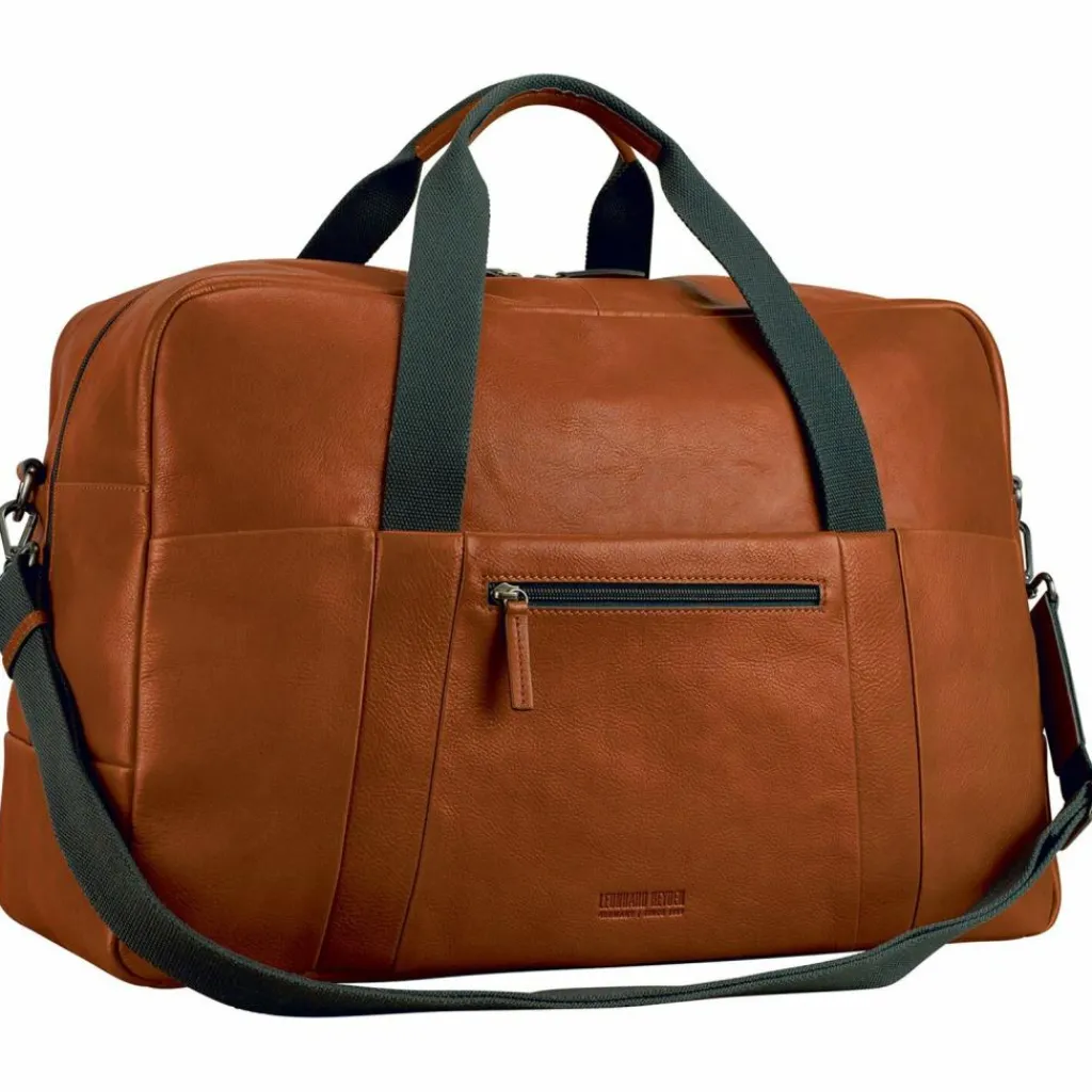 Sale Leonhard Heyden Hamburg Weekender Reisetasche Leder 52 cm cognac