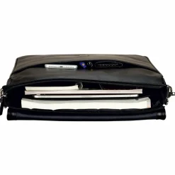 Outlet Leonhard Heyden Montreal Messenger Leder 36 cm schwarz