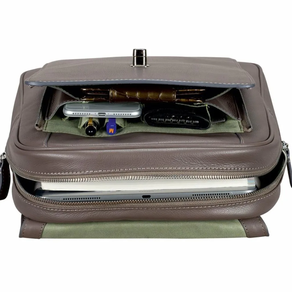 Clearance Leonhard Heyden Nizza City Rucksack Leder 34 cm taupe