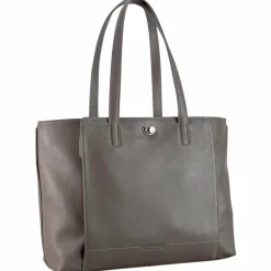 Leonhard Heyden Shopper|Schultertaschen<Nizza Shopper Tasche Leder 40 cm taupe