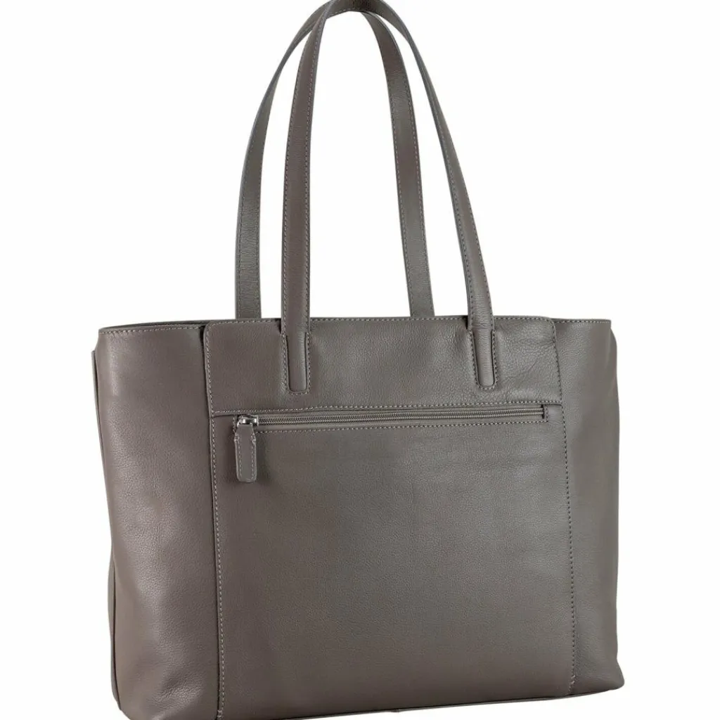 Leonhard Heyden Shopper|Schultertaschen<Nizza Shopper Tasche Leder 40 cm taupe