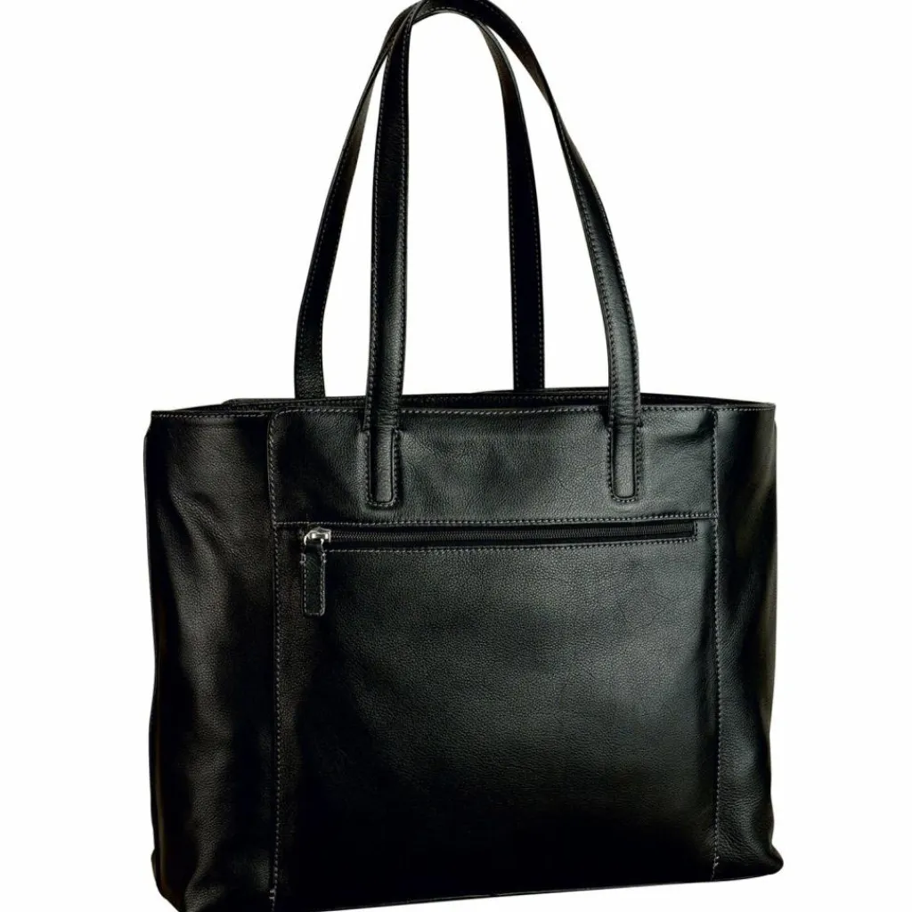 Discount Leonhard Heyden Nizza Shopper Tasche Leder 40 cm schwarz