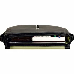 Discount Leonhard Heyden Nizza Umhängetasche Leder 29 cm schwarz1