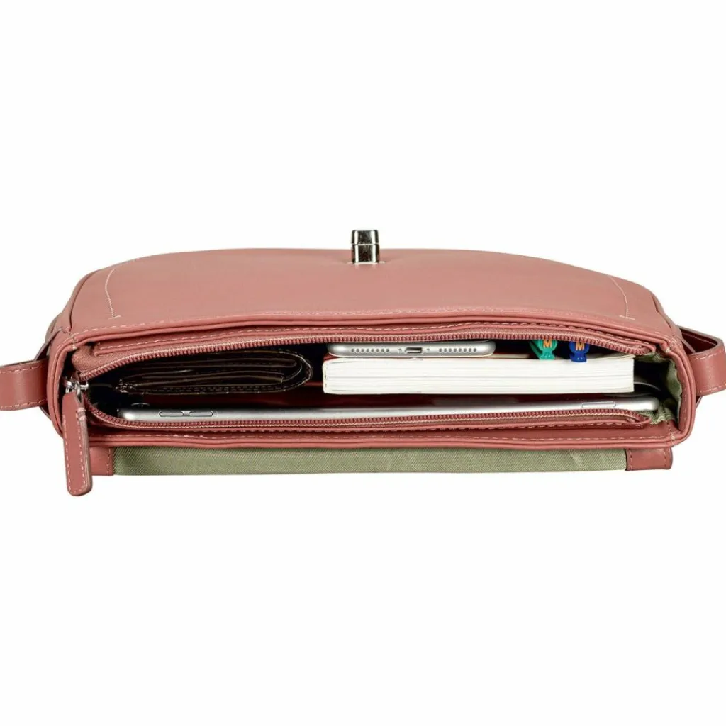 New Leonhard Heyden Nizza Umhängetasche Leder 29 cm altrosa