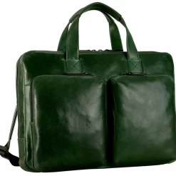 Leonhard Heyden Aktentaschen<Porto Aktentasche Leder 38 cm flaschengrün