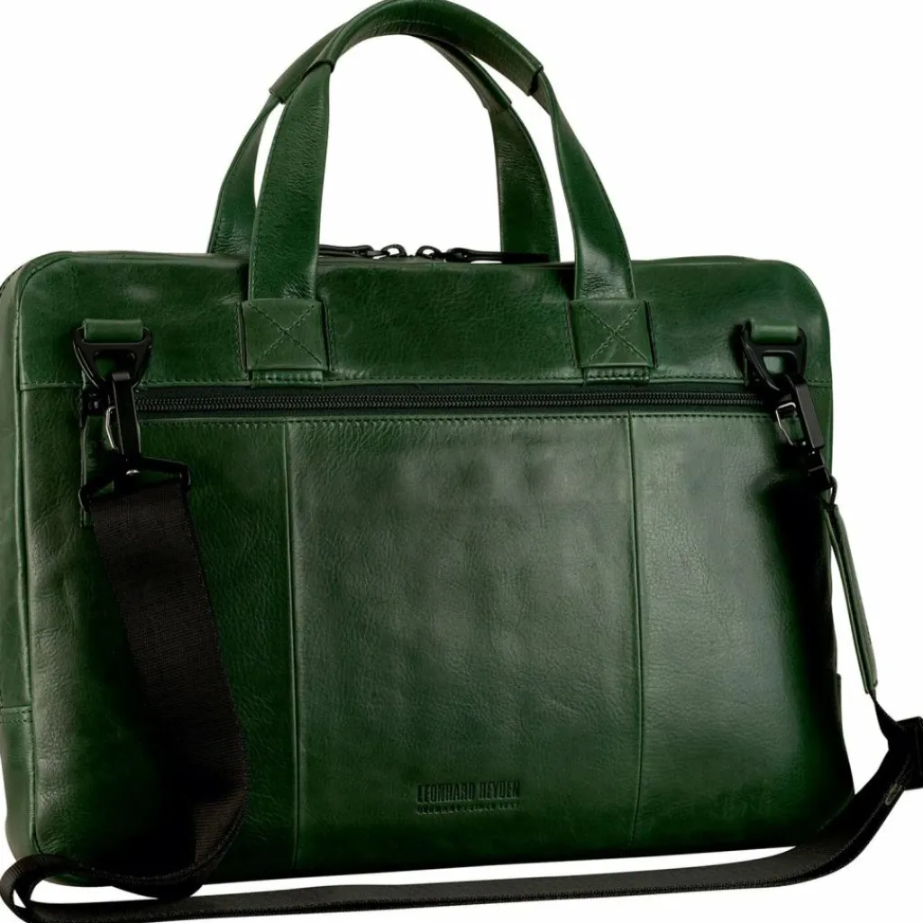 Leonhard Heyden Aktentaschen<Porto Aktentasche Leder 38 cm flaschengrün