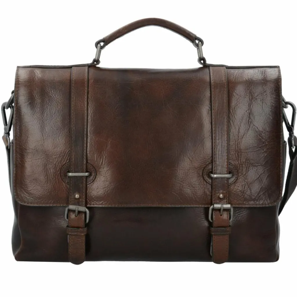 Discount Leonhard Heyden Roma Aktentasche Leder 39 cm Laptopfach braun