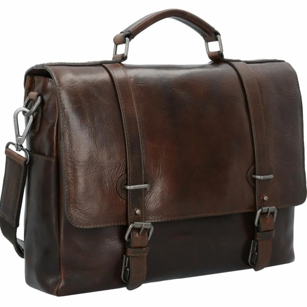 Discount Leonhard Heyden Roma Aktentasche Leder 39 cm Laptopfach braun