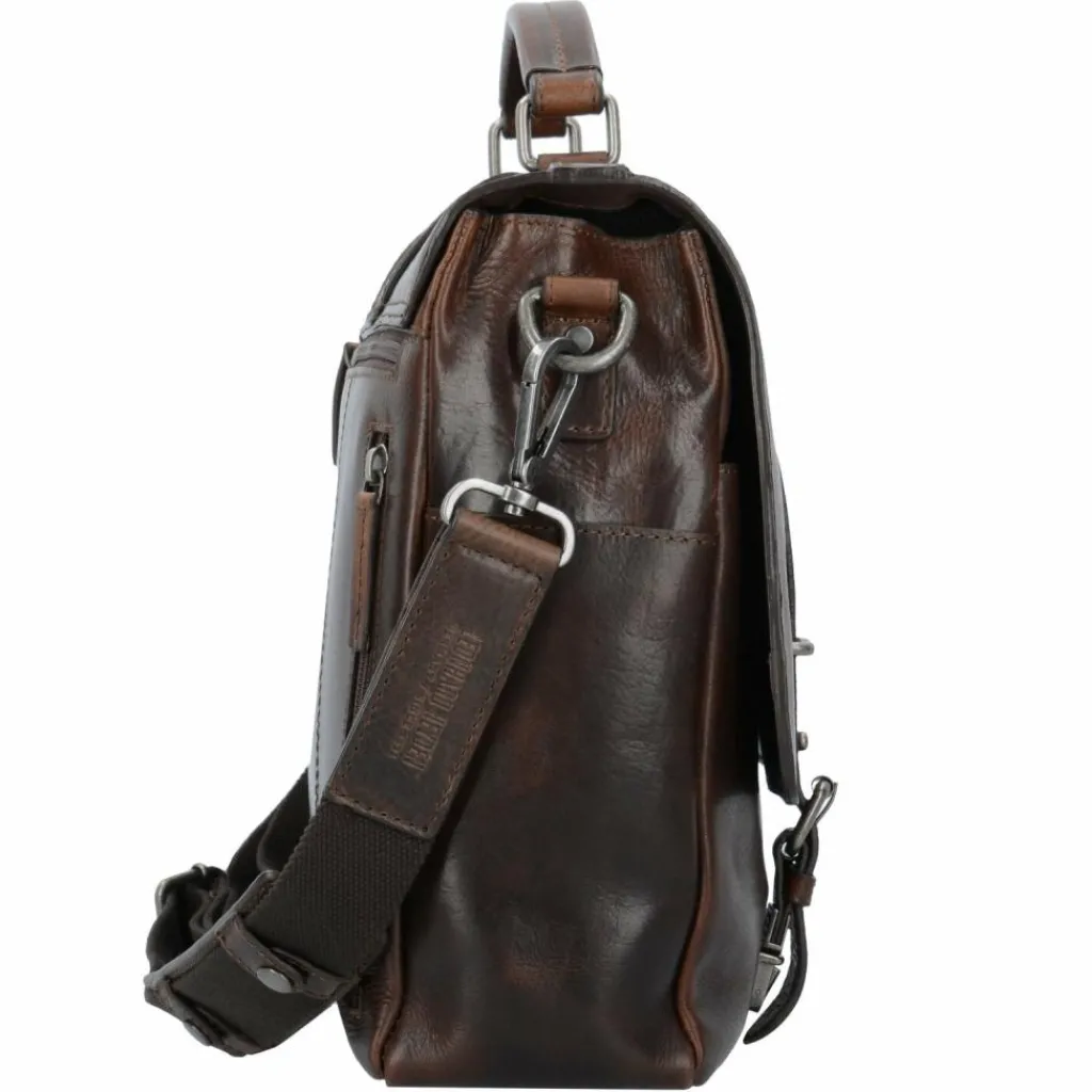 Discount Leonhard Heyden Roma Aktentasche Leder 39 cm Laptopfach braun