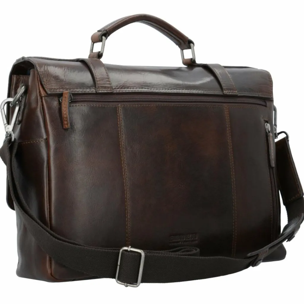 Discount Leonhard Heyden Roma Aktentasche Leder 39 cm Laptopfach braun