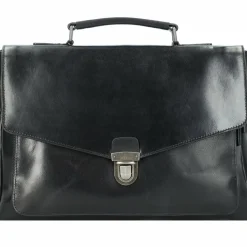Leonhard Heyden Laptoptaschen|Aktentaschen<Roma Aktentasche Leder 39 cm Laptopfach schwarz